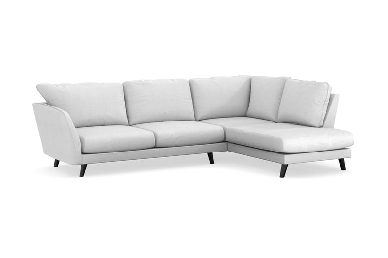 Trend Lyx 4-personers Højrevendt L-formet Chaiselongsofa i Stof - Lysegrå - Møbler - Sofaer - Sofa med chaiselong