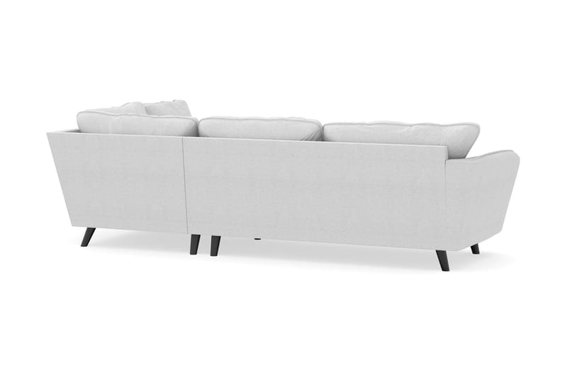 Trend Lyx 4-personers Højrevendt L-formet Chaiselongsofa i Stof - Lysegrå - Møbler - Sofaer - Sofa med chaiselong