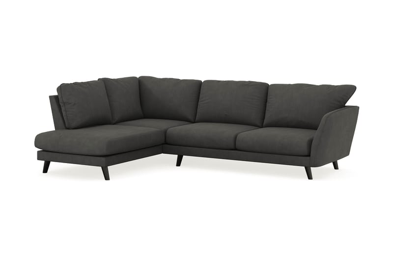 Trend Lyx 4-personers Venstrevendt L-formet Chaiselongsofa i Manchester - Mørkegrå - Møbler - Sofaer - Sofa med chaiselong