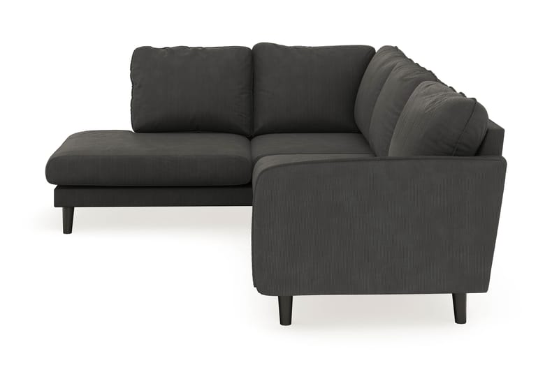 Trend Lyx 4-personers Venstrevendt L-formet Chaiselongsofa i Manchester - Mørkegrå - Møbler - Sofaer - Sofa med chaiselong