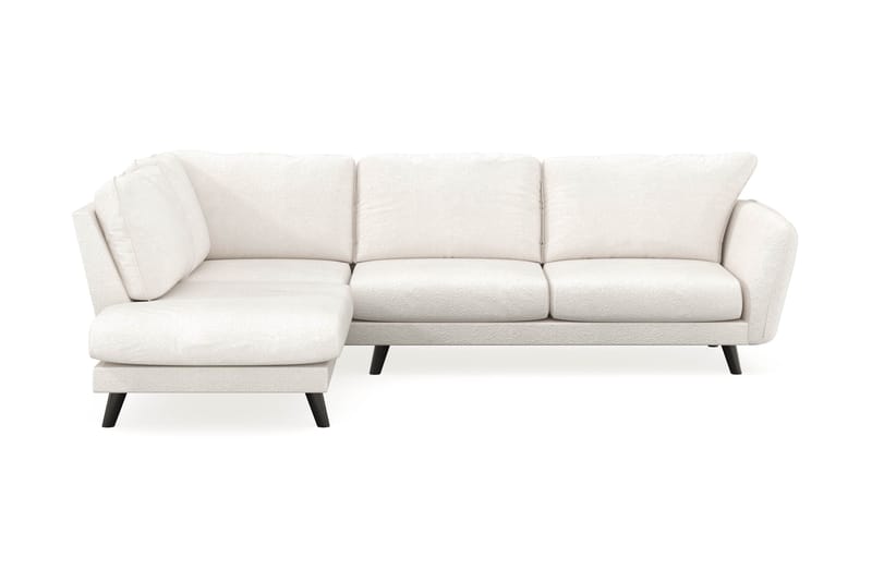 Trend Lyx 4-personers Venstrevendt L-formet Chaiselongsofa i Bouclé - Hvid - Møbler - Sofaer - Sofa med chaiselong