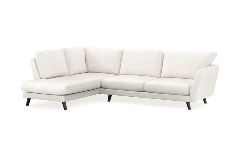 Trend Lyx 4-personers Venstrevendt L-formet Chaiselongsofa i Bouclé - Hvid - Møbler - Sofaer - Sofa med chaiselong