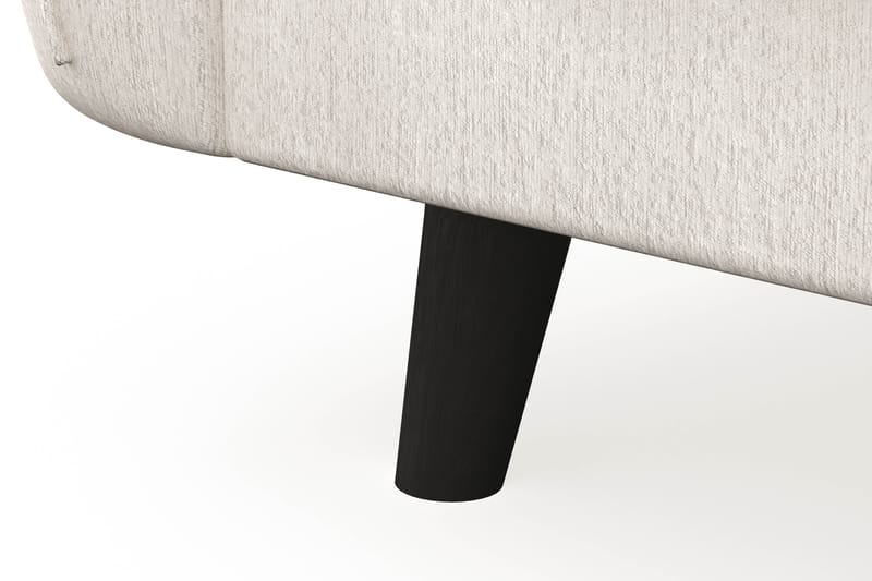 Trend Lyx 4-personers Venstrevendt L-formet Chaiselongsofa i Fløjl - Cremehvid - Møbler - Sofaer - Sofa med chaiselong