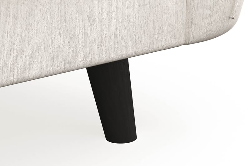 Trend Lyx 4-personers Højrevendt L-formet Chaiselongsofa i Fløjl - Cremehvid - Møbler - Sofaer - Sofa med chaiselong