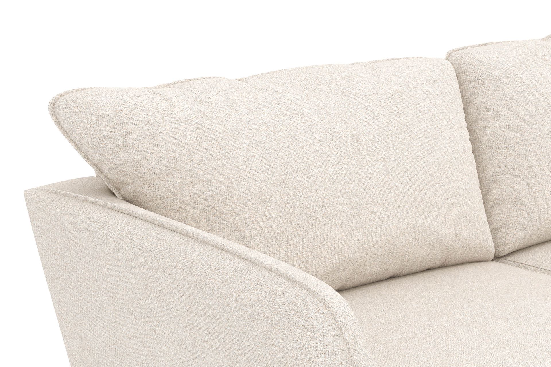 Trend Lyx 4-personers Højrevendt L-formet Chaiselongsofa i Stof - Beige - Møbler - Sofaer - Sofa med chaiselong