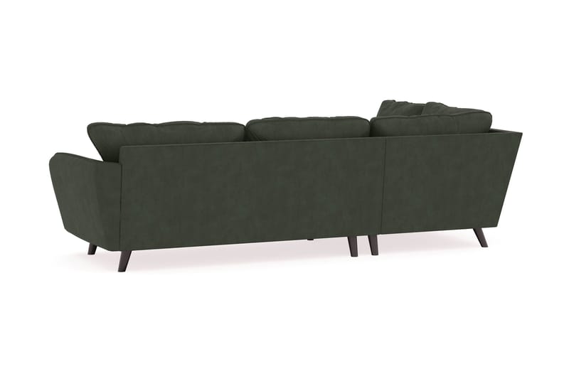 Trend Lyx 4-personers Venstrevendt L-formet Chaiselongsofa i Manchester - Mørkegrøn - Møbler - Sofaer - Sofa med chaiselong - 4 personers sofa med chaiselong