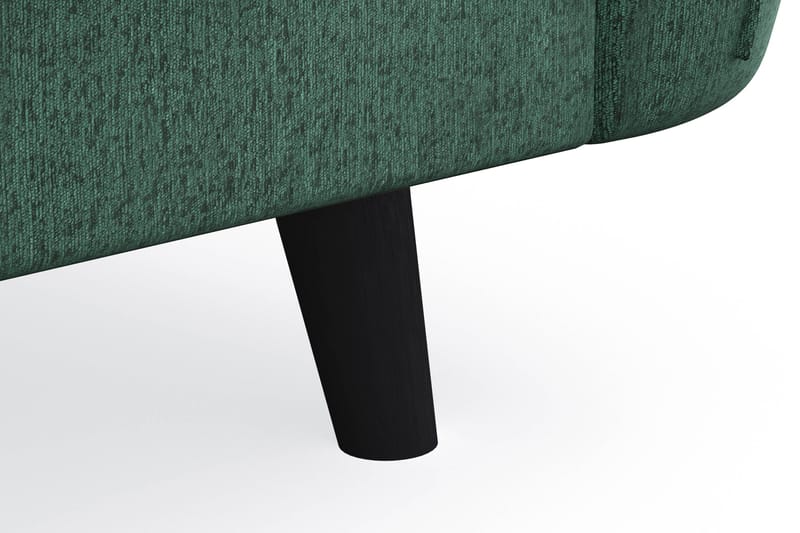 Trend Lyx 4-personers Højrevendt L-formet Chaiselongsofa i Fløjl - Mørkegrøn - Møbler - Sofaer - Sofa med chaiselong - 4 personers sofa med chaiselong