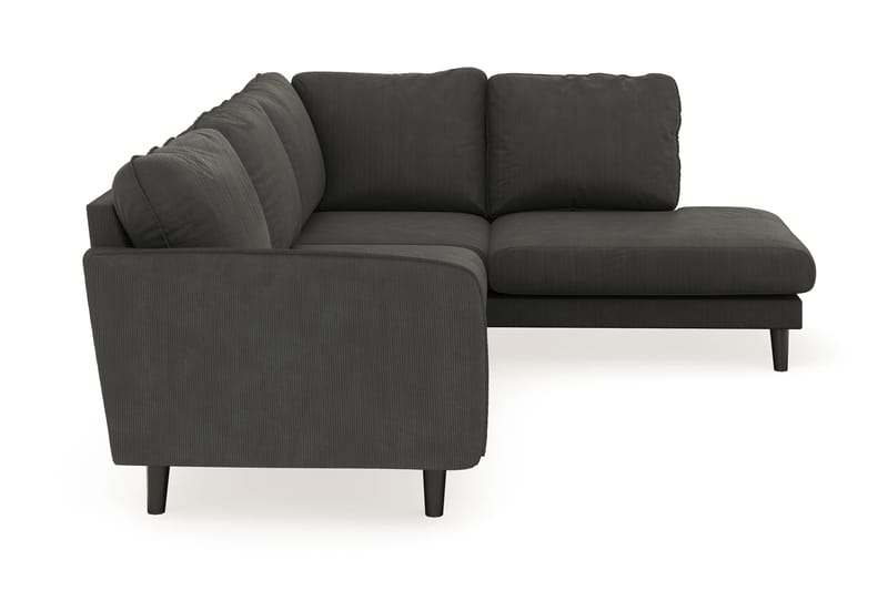 Trend Lyx 4-personers Højrevendt L-formet Chaiselongsofa i Manchester - Mørkegrå - Møbler - Sofaer - Sofa med chaiselong - 4 personers sofa med chaiselong