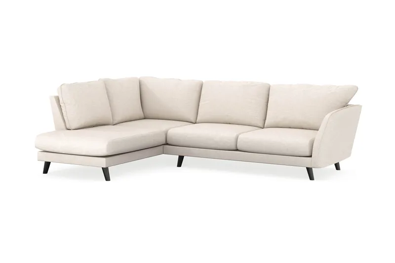 Trend Lyx 4-personers Venstrevendt L-formet Chaiselongsofa i Stof - Beige - Møbler - Sofaer - Sofa med chaiselong - 4 personers sofa med chaiselong