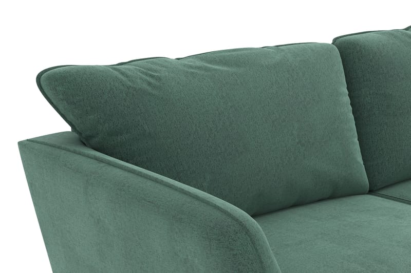 Trend Lyx 4-personers Højrevendt L-formet Chaiselongsofa i Fløjl - Mørkegrøn - Møbler - Sofaer - Sofa med chaiselong - 4 personers sofa med chaiselong