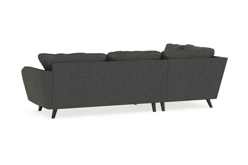 Trend Lyx 4-personers Venstrevendt L-formet Chaiselongsofa i Manchester - Mørkegrå - Møbler - Sofaer - Sofa med chaiselong - 4 personers sofa med chaiselong