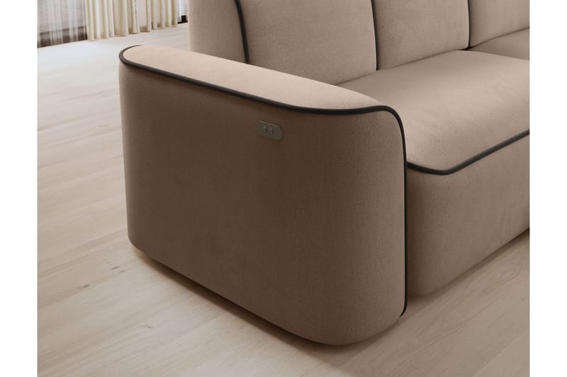Ume 4-personers Sofa med Divan - Creme - Møbler - Sofaer - Sofa med chaiselong - 4 personers sofa med chaiselong