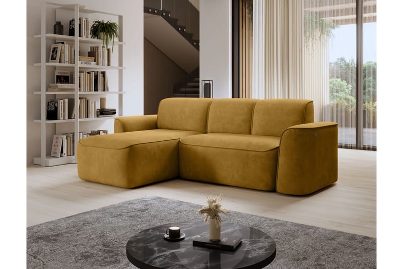 Ume 4-personers Sofa med Chaiselong - Gul - Møbler - Sofaer - Sofa med chaiselong - 4 personers sofa med chaiselong