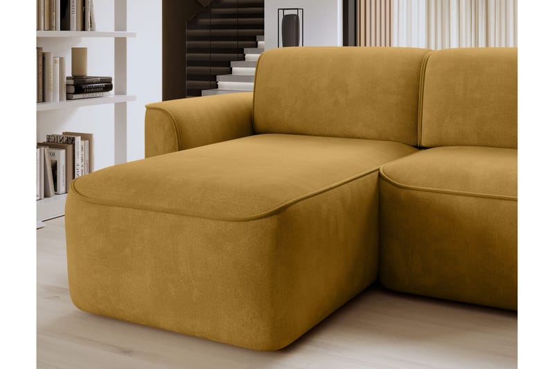 Ume 4-personers Sofa med Chaiselong - Gul - Møbler - Sofaer - Sofa med chaiselong - 4 personers sofa med chaiselong