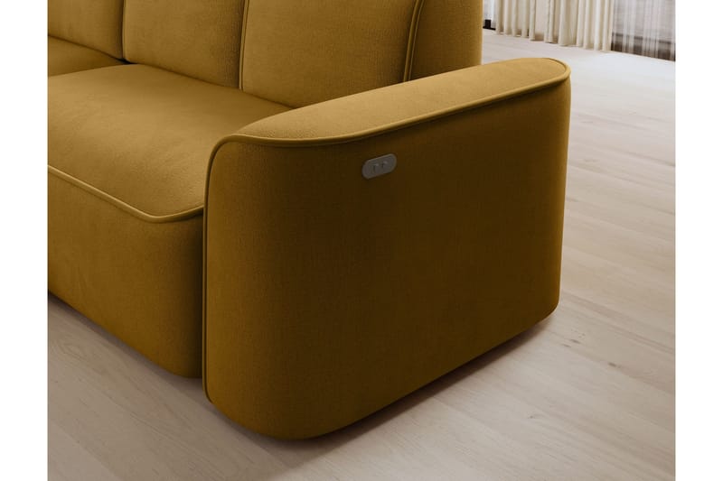 Ume 4-personers Sofa med Chaiselong - Gul - Møbler - Sofaer - Sofa med chaiselong - 4 personers sofa med chaiselong
