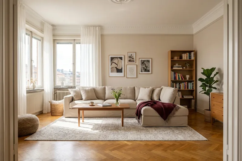 Valencia Ekstra dyb 4-personers sofa med chaiselong højre - Beige - Møbler - Sofaer - Sofa med chaiselong - 4 personers sofa med chaiselong