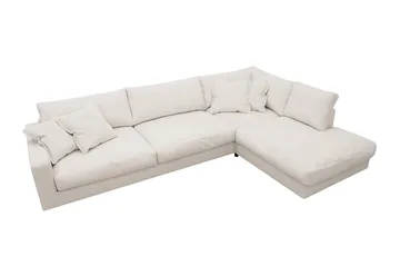 Valencia Ekstra Dyb 4-personers Sofa med Chaiselong Højre - Offwhite - Møbler - Sofaer - Sofa med chaiselong - 4 personers sofa med chaiselong