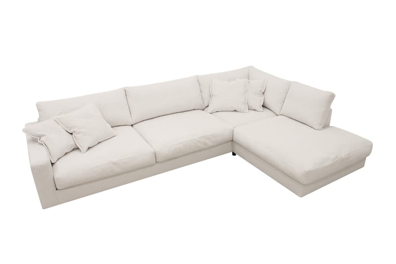Valencia Ekstra Dyb 4-personers Sofa med Chaiselong Højre - Offwhite - Møbler - Sofaer - Sofa med chaiselong - 4 personers sofa med chaiselong