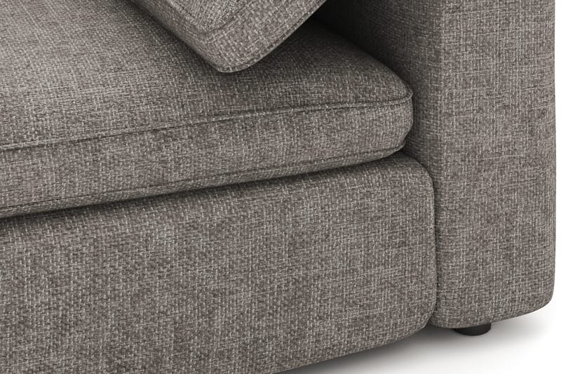 Visby 4-personers L-formet dyb vendbar sofa med chaiselong i stof - Grå - Møbler - Sofaer - Sofa med chaiselong - 4 personers sofa med chaiselong