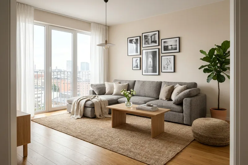 Visby 4-personers L-formet dyb vendbar sofa med chaiselong i stof - Grå - Møbler - Sofaer - Sofa med chaiselong - 4 personers sofa med chaiselong