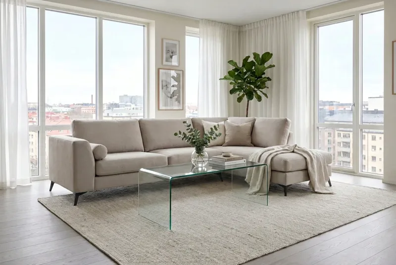 4-sits Soffa med Schäslong Scandinavian Choice Grande 06 Höger Svart - Møbler - Sofaer - Sofa med chaiselong