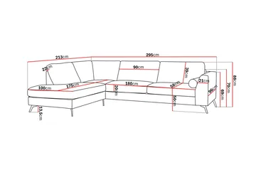 4-sits Soffa med Schäslong Scandinavian Choice Storm 09 Vänster Svart - Møbler - Sofaer - Sofa med chaiselong