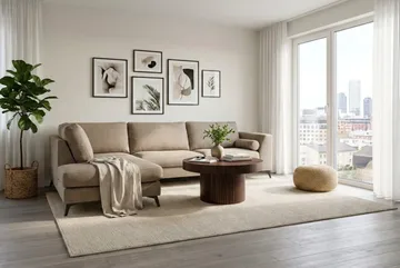 4-sits Soffa med Schäslong Scandinavian Choice Storm 09 Vänster Svart - Møbler - Sofaer - Sofa med chaiselong