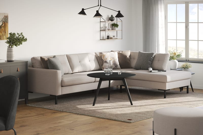 Almindelig sofa med chaiselong uden divan Scandinavian Choice Frillestad 4-personers sofa med chaiselong Beige Højrevendt - Møbler - Sofaer - Sofa med chaiselong