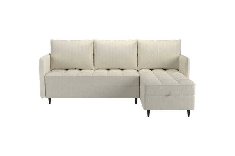 Almindelig sofa med enkel divan uden chaiselong Loft24 Hjørnesofa 3-personers Loft24 Lindhus Hvid, undefined