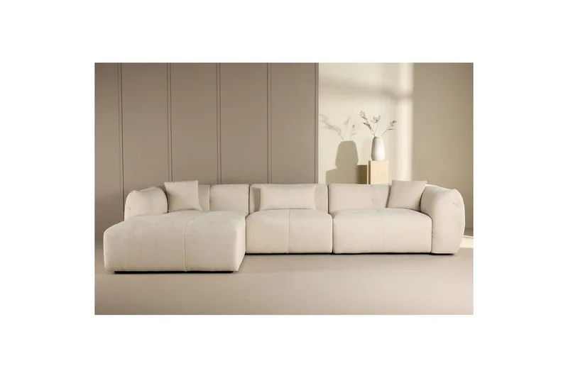 Almindelig sofa med enkel divan uden chaiselong VIND Hjørnesofa VIND Positano beige Beige - Møbler - Sofaer - Sofa med chaiselong