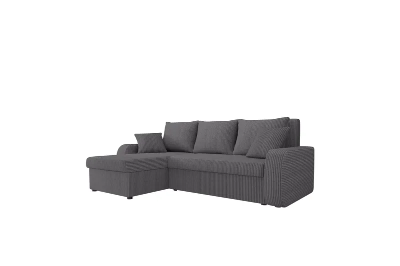 Alvared Sofa med Divan 3-seter, Mørk grå