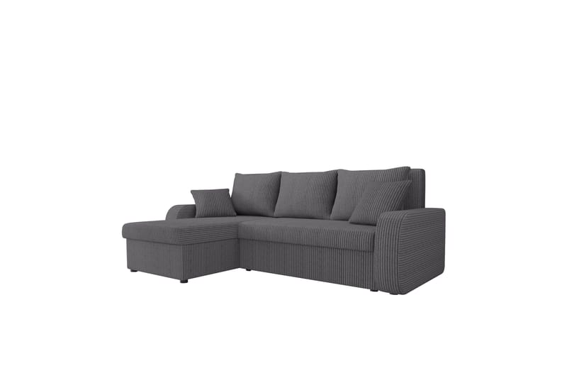 Alvared Sofa med Divan 3-seter, Mørk grå