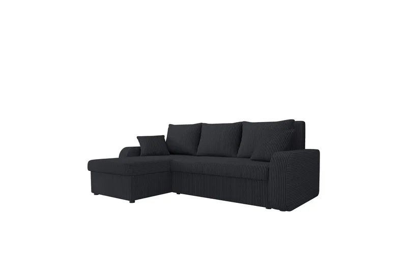 Alvared Sofa med Divan 3-seter, Sort