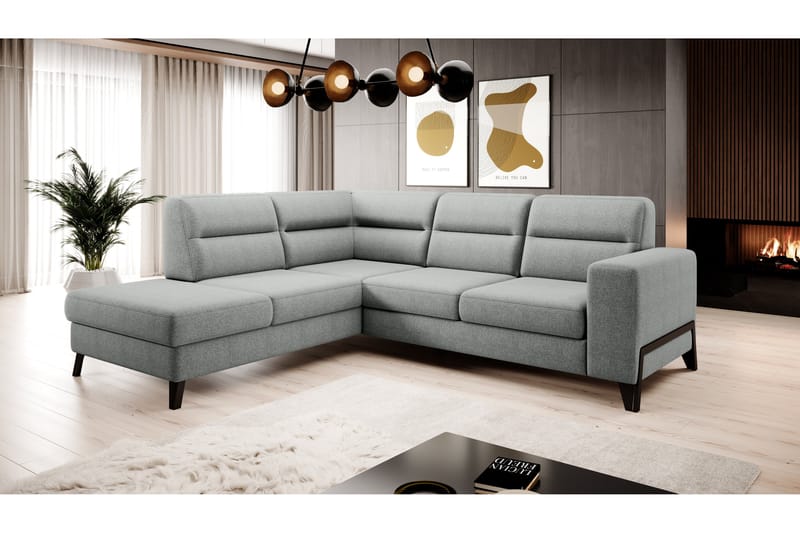 Anglika Sofa m. Chaiselong 4-Pers. - Grå - Sofa med chaiselong - 4 personers sofa med chaiselong