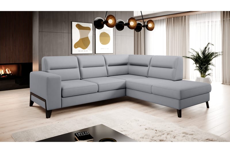 Anglika Sofa m. Chaiselong 4-Pers. - Grå - Sofa med chaiselong - 4 personers sofa med chaiselong