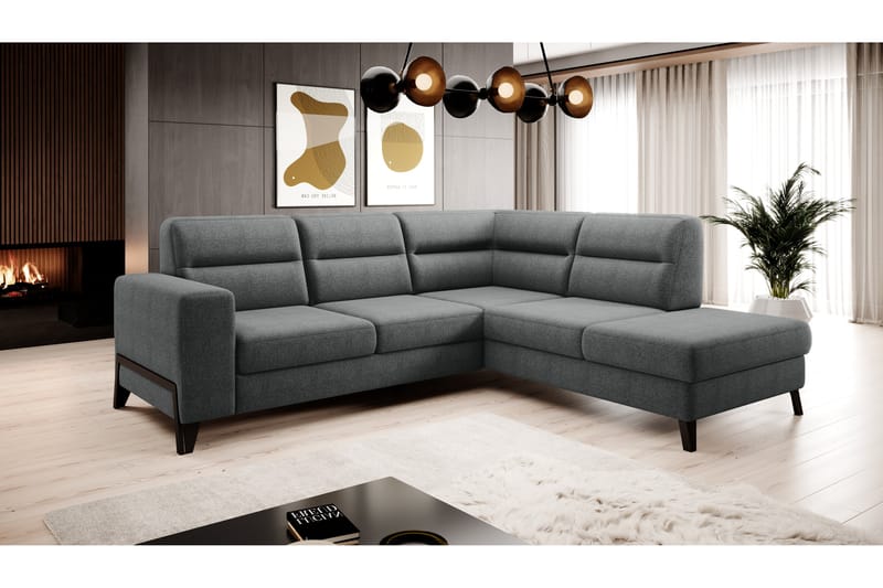 Anglika Sofa m. Chaiselong 4-Pers. - Grå - Sofa med chaiselong - 4 personers sofa med chaiselong