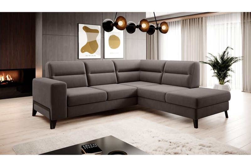 Anglika Sofa m. Chaiselong 4-Pers. - Beige - Møbler - Sofaer - Sofa med chaiselong