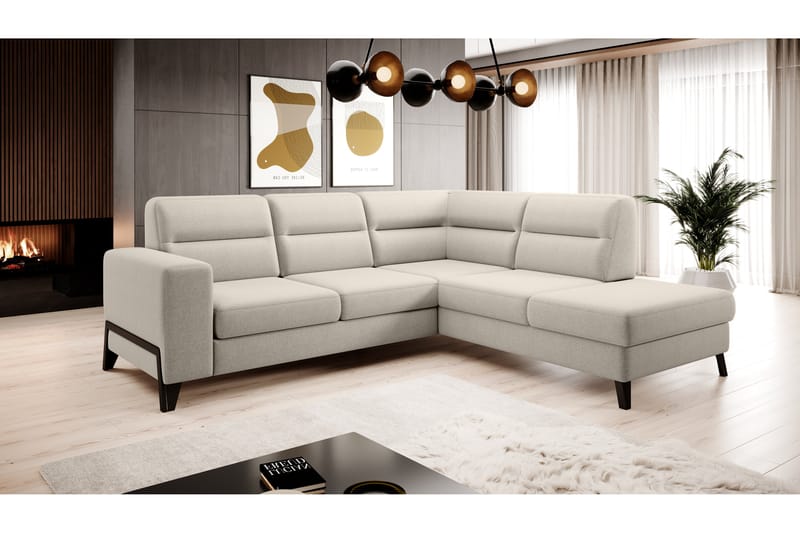 Anglika Sofa m. Chaiselong 4-Pers. - Beige - Sofa med chaiselong - 4 personers sofa med chaiselong