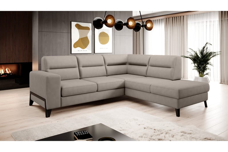 Anglika Sofa m. Chaiselong 4-Pers. - Beige - Sofa med chaiselong - 4 personers sofa med chaiselong