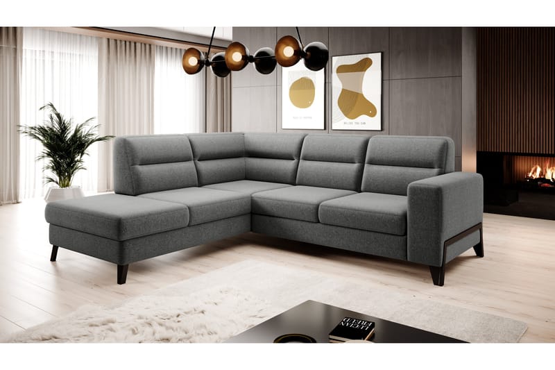 Anglika Sofa m. Chaiselong 4-Pers. - Grå - Møbler - Sofaer - Sofa med chaiselong