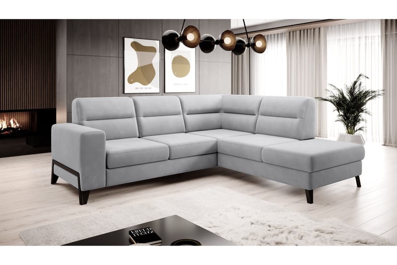 Anglika Sofa m. Chaiselong 4-Pers., Grå
