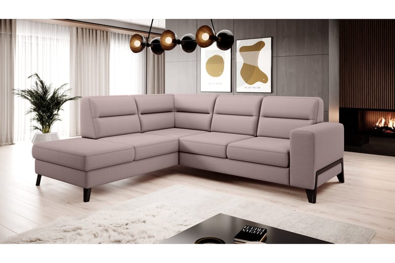 Anglika Sofa m. Chaiselong 4-Pers. - Lyserød - Møbler - Sofaer - Sofa med chaiselong