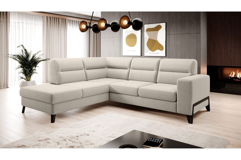 Anglika Sofa m. Chaiselong 4-Pers. - Beige - Møbler - Sofaer - Sofa med chaiselong