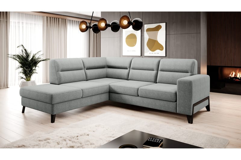 Anglika Sofa m. Chaiselong 4-Pers. - Grå - Møbler - Sofaer - Sofa med chaiselong