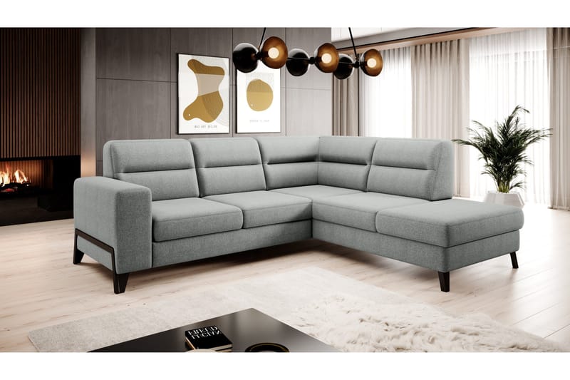 Anglika Sofa m. Chaiselong 4-Pers., Grå