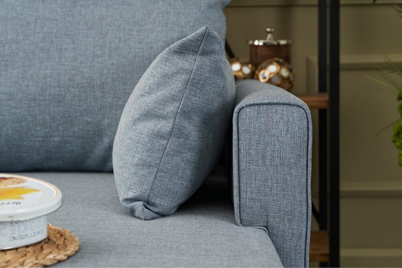 Antigua Chaiselongsofa Højre - Blå/Brun - Møbler - Sofaer - Sofa med chaiselong
