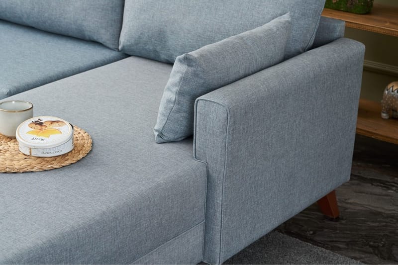 Antigua Chaiselongsofa Højre - Blå/Brun - Møbler - Sofaer - Sofa med chaiselong