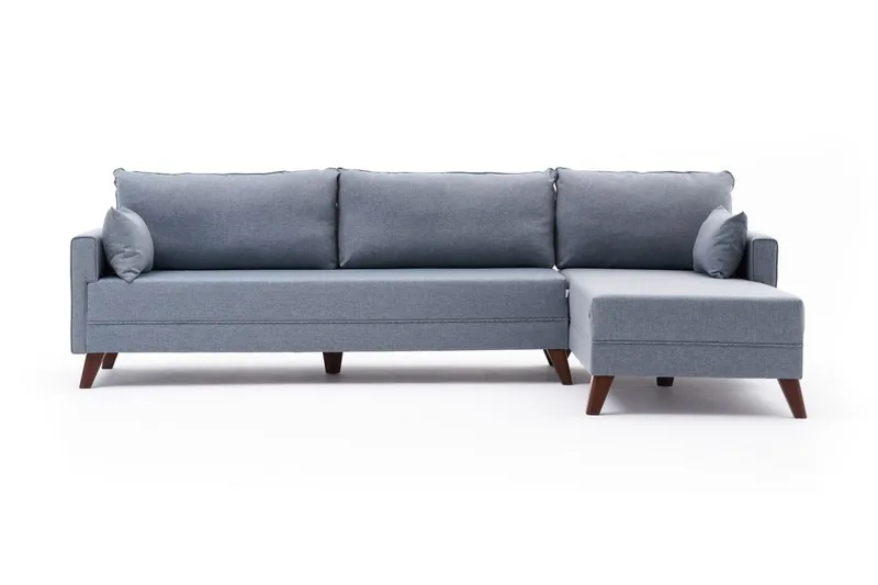 Antigua Chaiselongsofa Højre - Blå/Brun - Møbler - Sofaer - Sofa med chaiselong