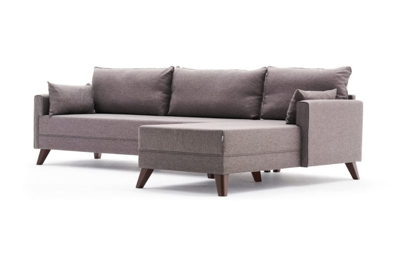 Antigua Chaiselongsofa Højre - Brun - Sofa med chaiselong - 4 personers sofa med chaiselong