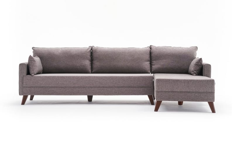 Antigua Chaiselongsofa Højre - Brun - Sofa med chaiselong - 4 personers sofa med chaiselong